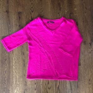 Hot pink knit sweater